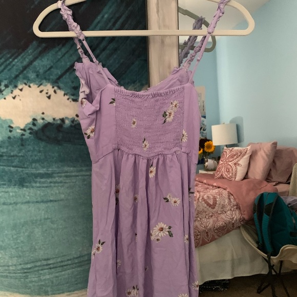 Aeropostale purple and white flowered mini dress - Picture 2 of 3